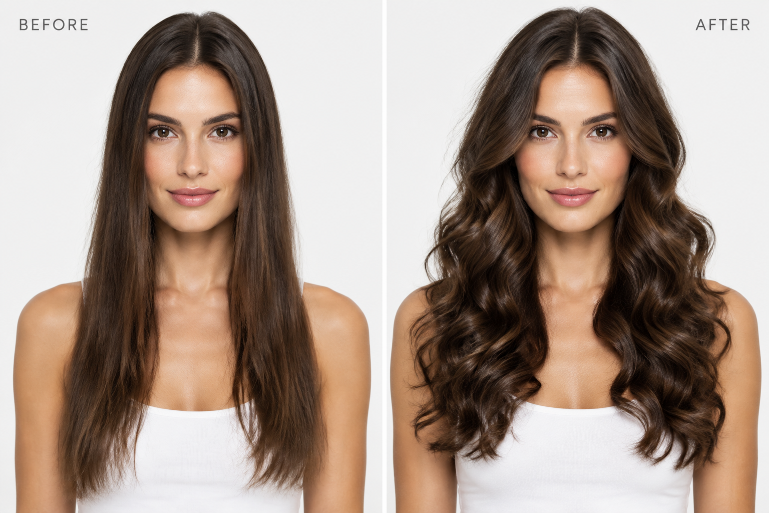 Antes y después rizos naturales